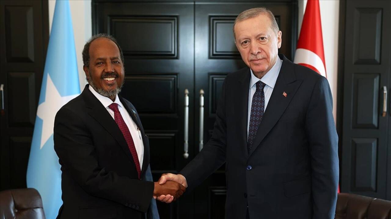 Cumhurbaşkanı Erdoğan, Somali Cumhurbaşkanı Hasan Şeyh Mahmud ile görüştü