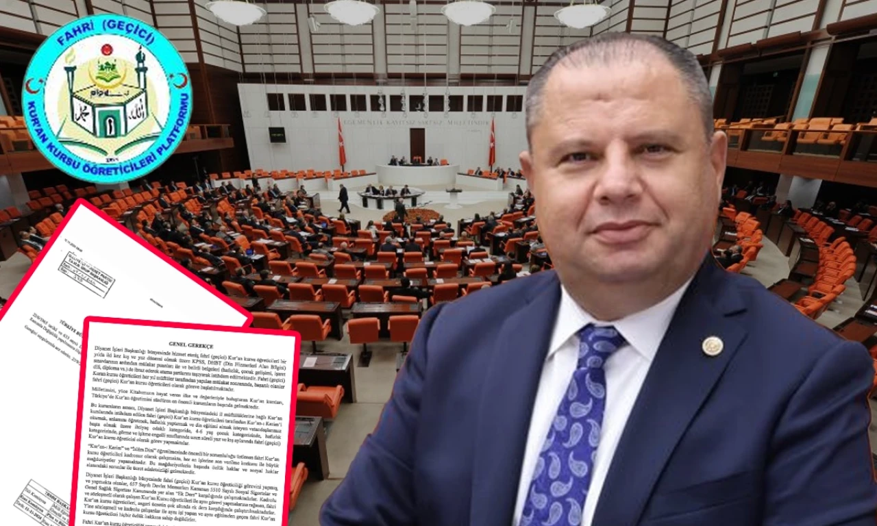 MHP Milletvekili Halil Öztürk, fahri (geçici) Kuran kursu öğreticilerine kadro verilmesi için TBMM'ye kanun teklifi sundu