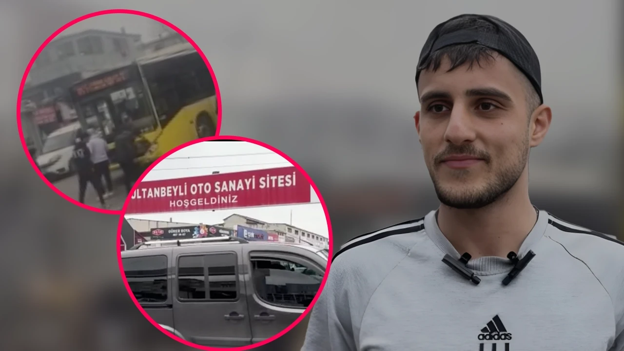 Sultanbeyli'de otomobil ile İETT otobüsüne motosiklet çarptı!