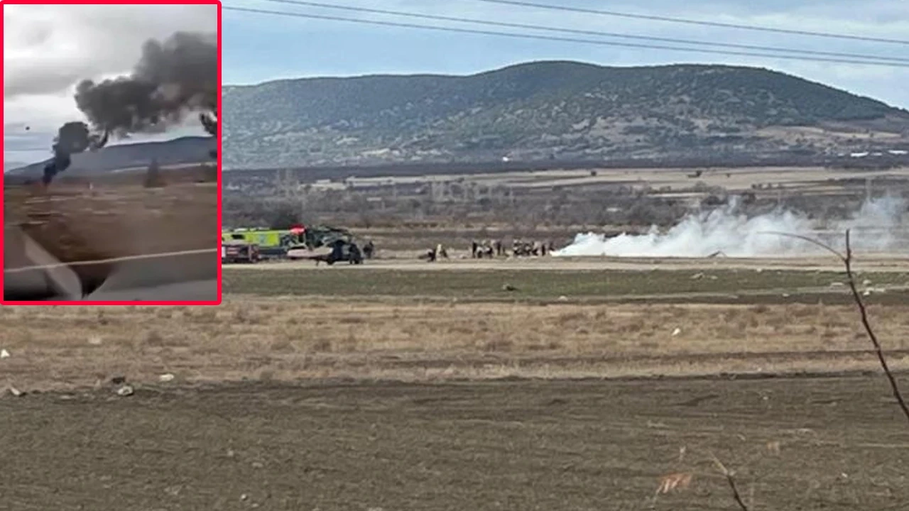 Isparta'da askeri helikopter düştü