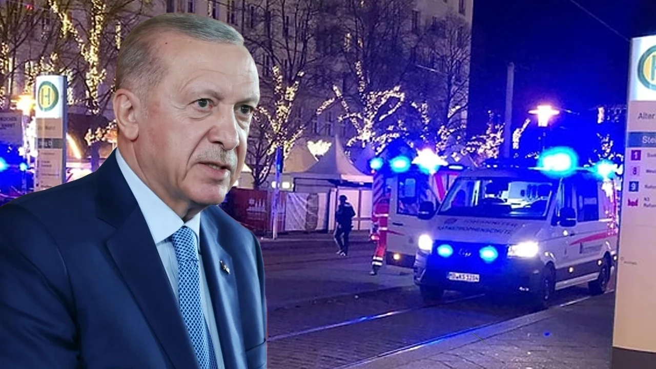 Cumhurbaşkanı Erdoğan, Almanya'daki Noel pazarı saldırısına kınadı