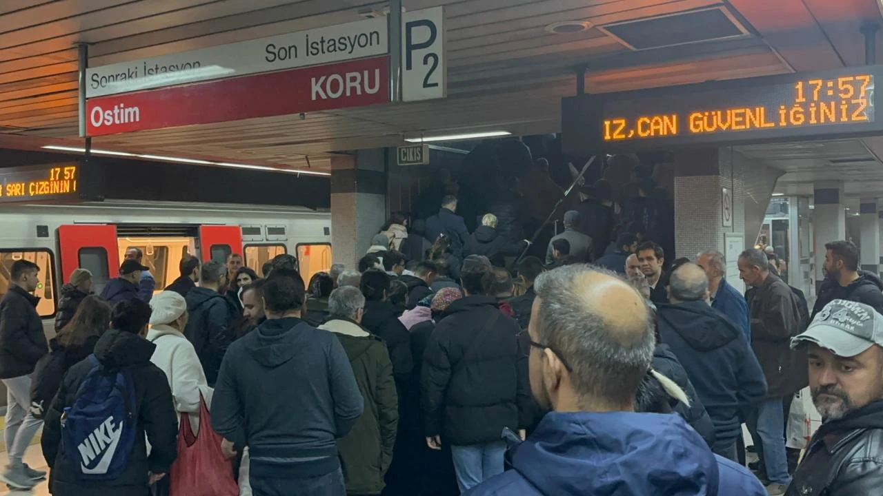 Batıkent metro hattında yangın paniği!