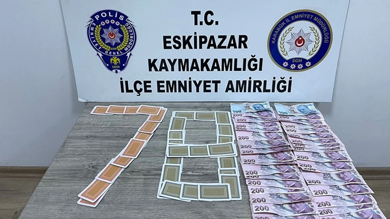 Eskipazar’da kumar operasyonu: 4 kişiye 25 bin lira ceza!