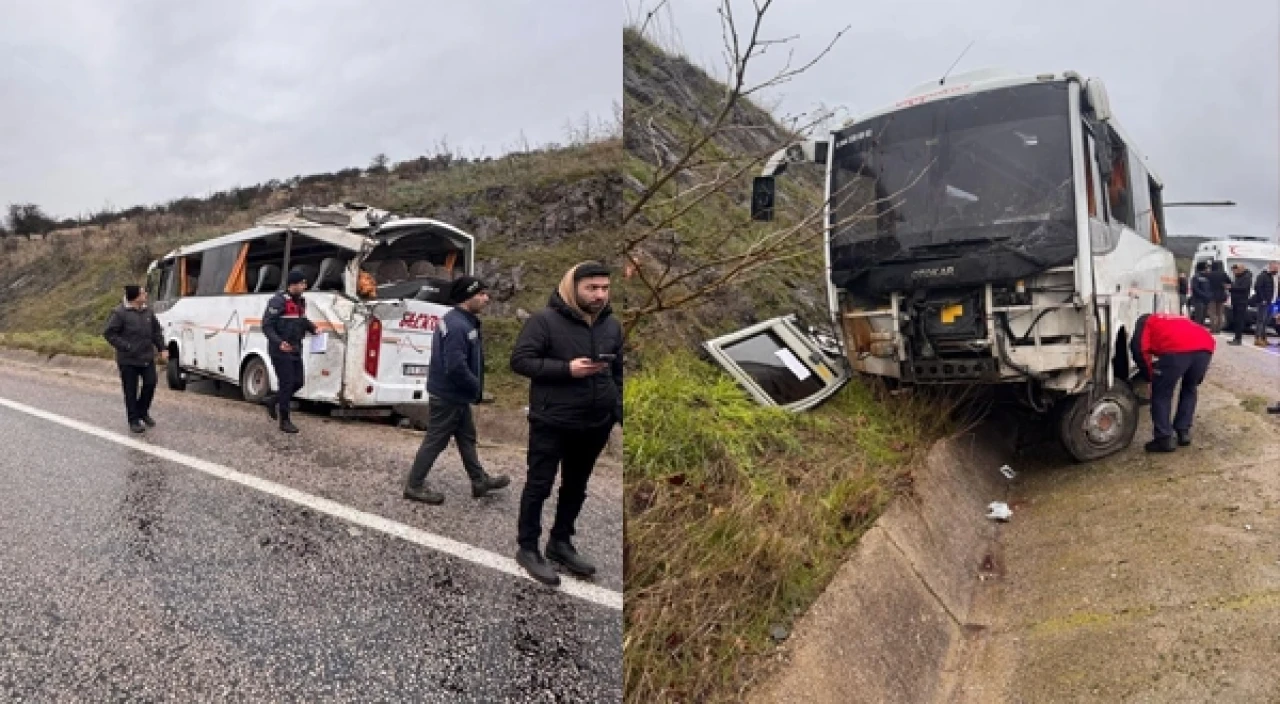 Balıkesir'de işçi servisi devrildi: Çok sayıda ekip sevk edildi! 4'ü ağır 25 kişi ağır yaralandı