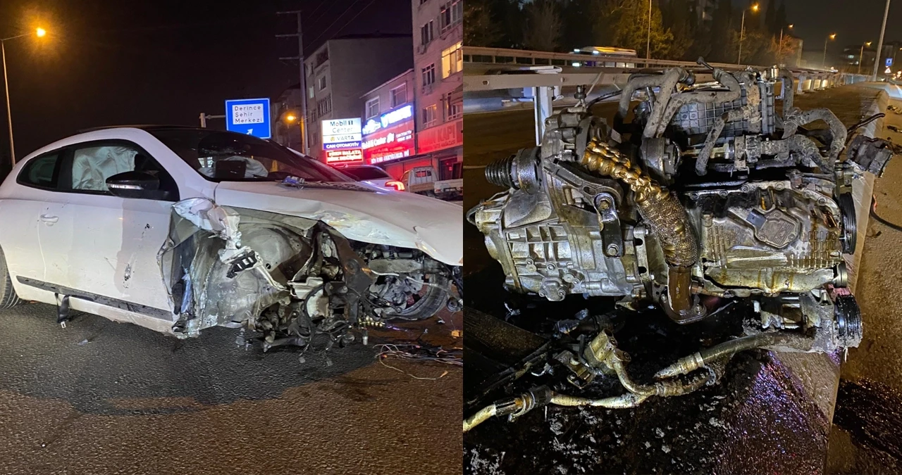 Otomobilin motoru koptu! 3 araç birbirine girdi: 2 yaralı