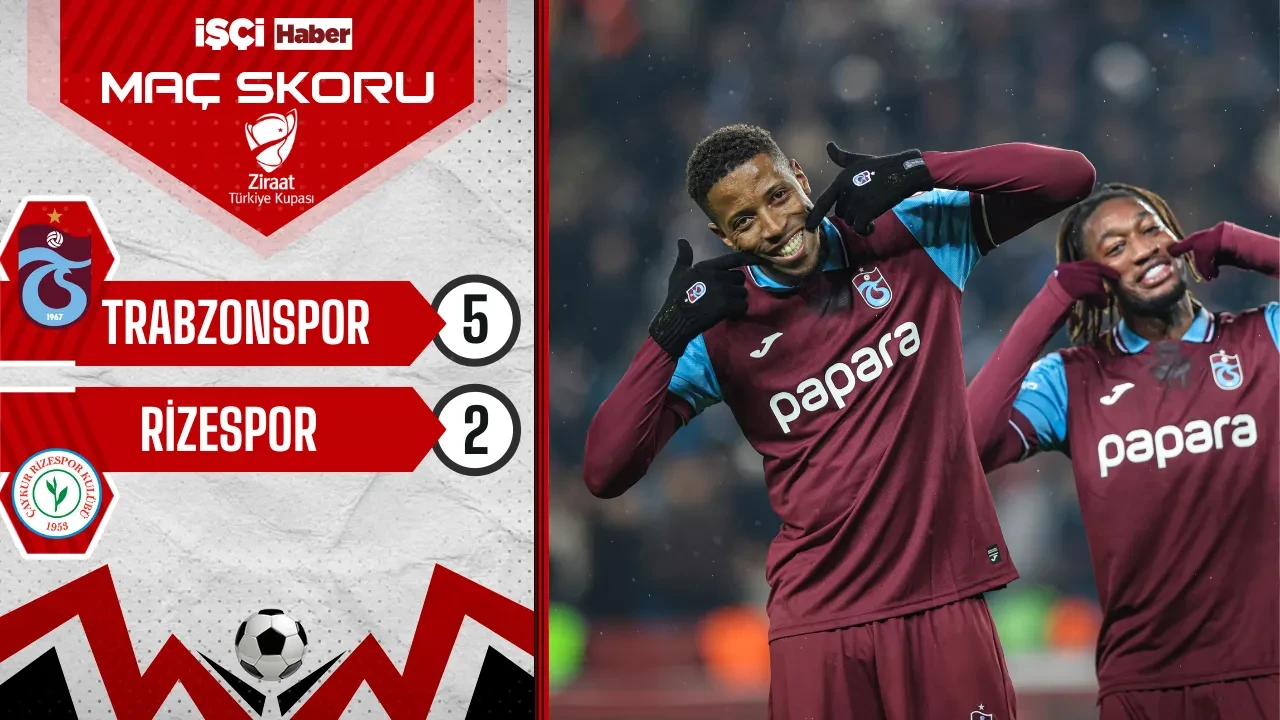 Trabzonspor, Rizespor karşısında farka koştu! Çeyrek final biletini kaptı