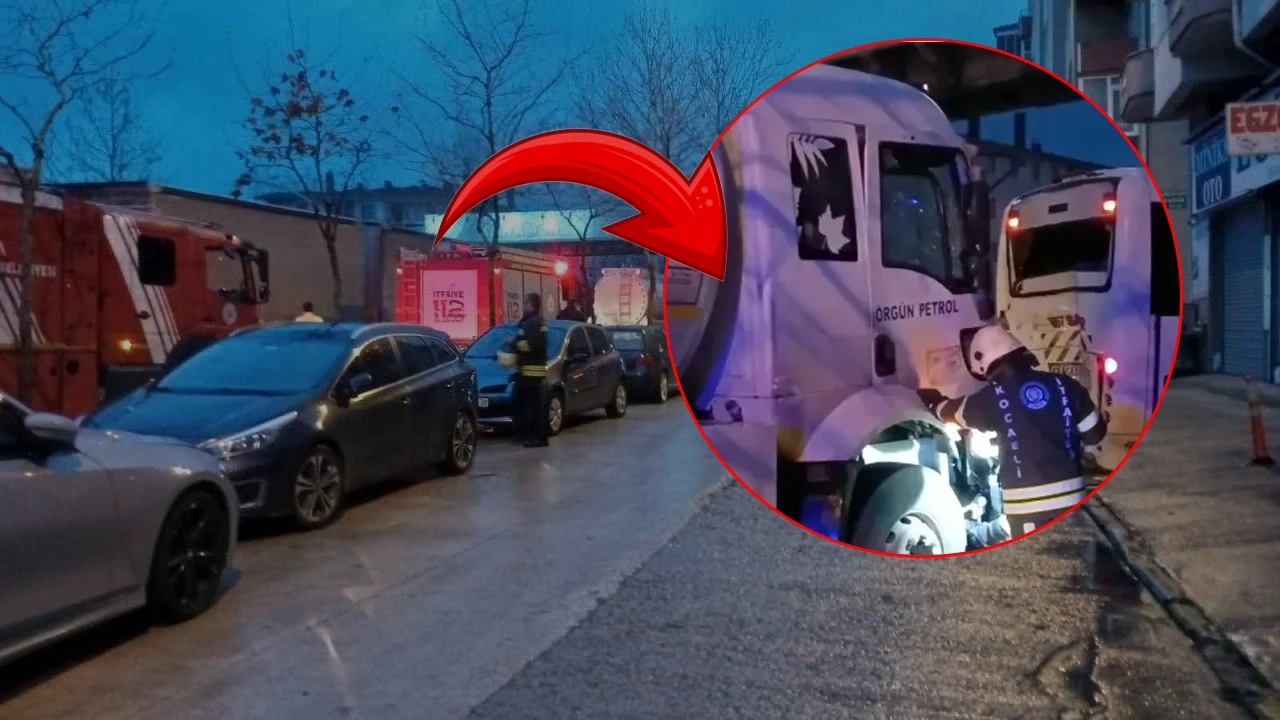 Kocaeli'de 3 servis minibüsü ile tanker çarpıştı: Feci kazada çok sayıda yaralı var!