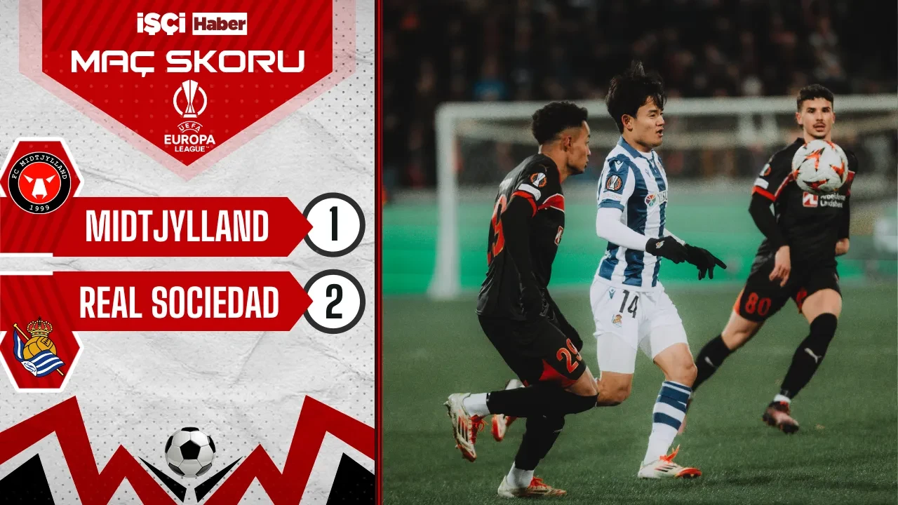 Real Sociedad, Midtjylland deplasmanında 2-1 kazandı