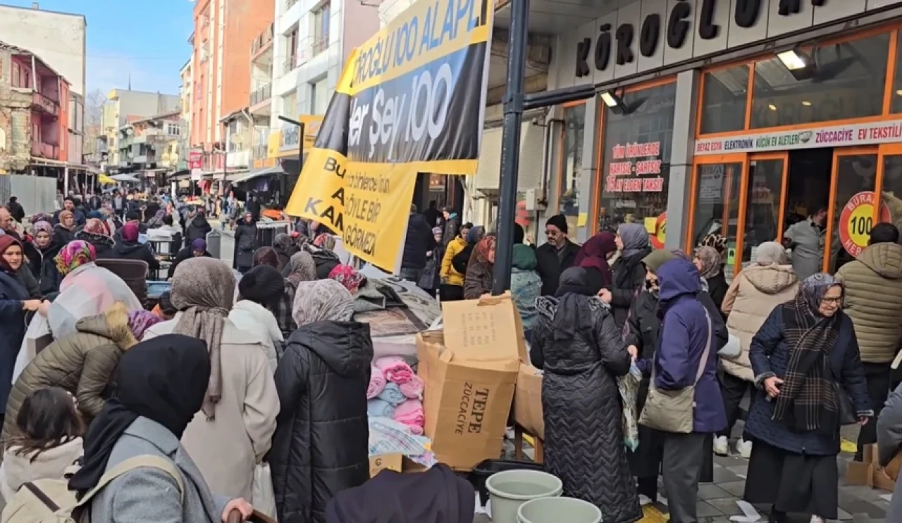 Zonguldak'ta mağaza açılışında büyük izdiham! Ürünler kırıldı, vatandaşlar yarıştı