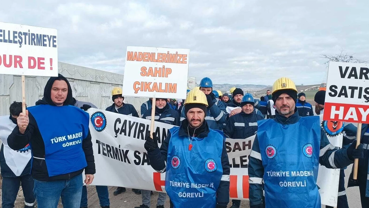 Ankara'daki Çayırhan madencilerinin eylemleri devam ediyor: Bu gelen işçinin ayak sesi!