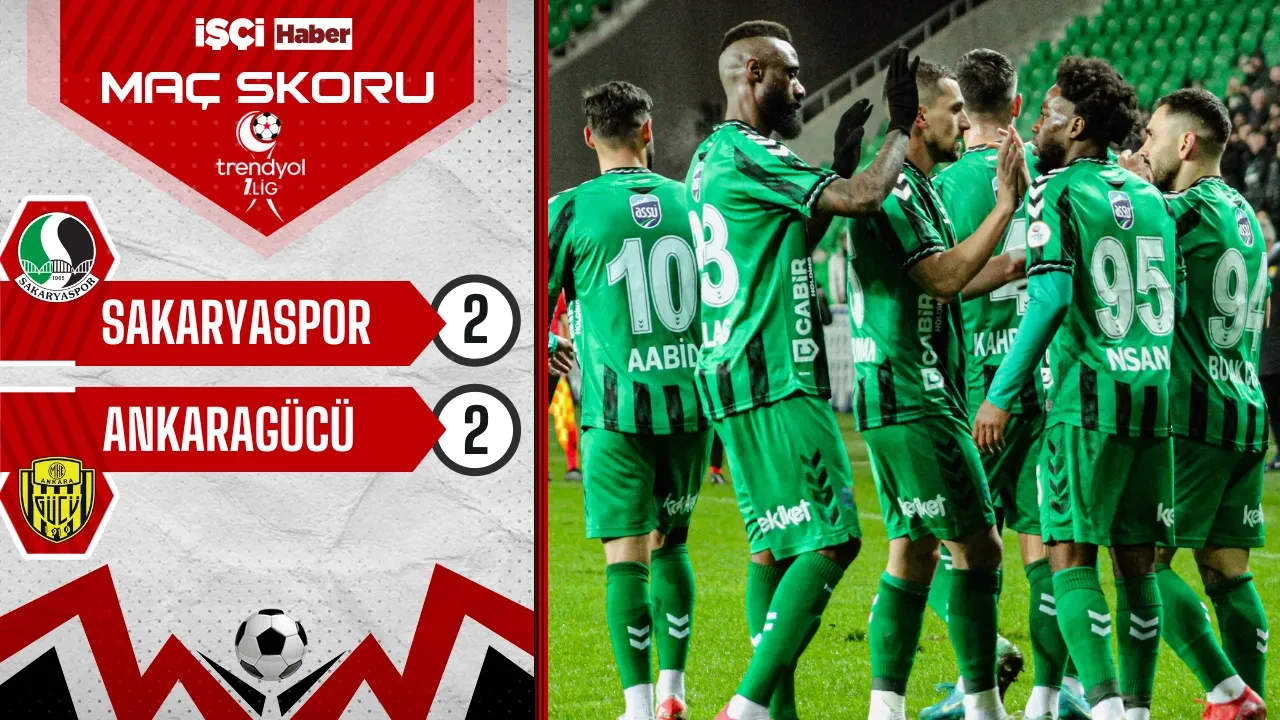 Sakaryaspor - Ankaragücü maçı 2-2 sona erdi! Başkent ekibi 9 kişi kaldı