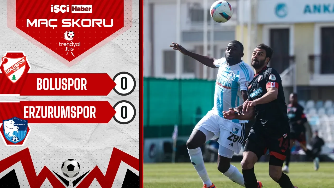 Boluspor - Erzurumspor maçından gol sesi çıkmadı