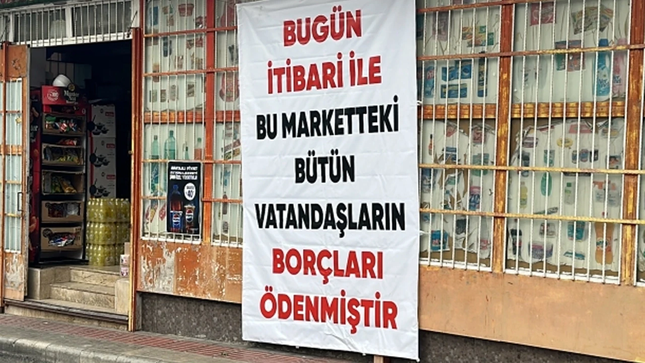 Hatay'da gizli hayırsever mahallelinin markete borcunu kapattı