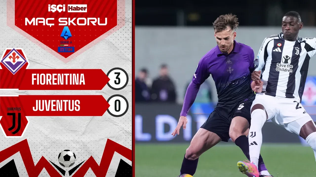 Fiorentina, Juventus'u 3-0 mağlup etti! Kenan Yıldız, süre alamadı