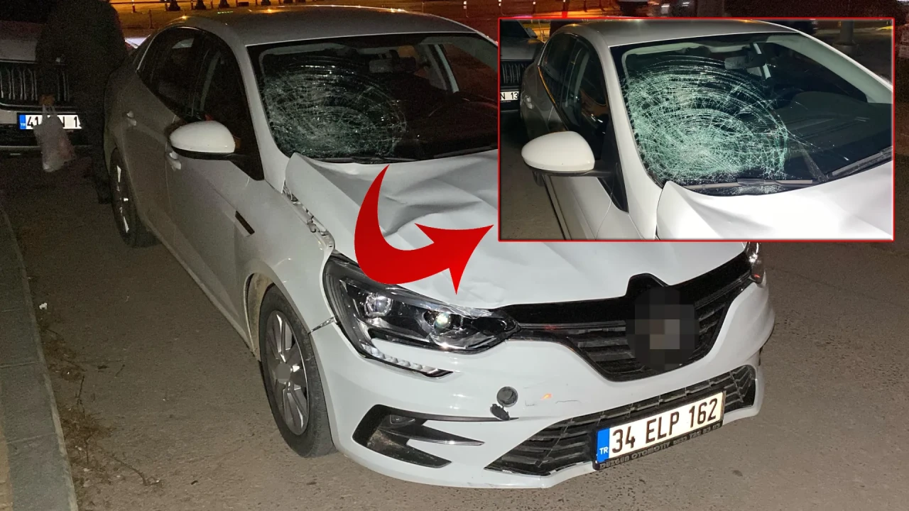 İzmit’te feci kaza! Otomobilin çarptığı kadın metrelerce sürüklendi