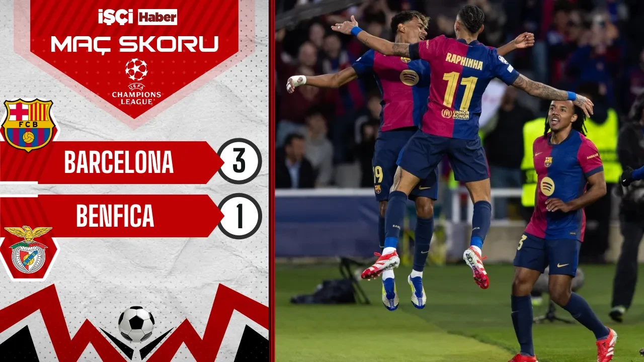 Barcelona, Benfica'yı 3-1 ile eledi! Kerem Aktürkoğlu ve Orkun Kökçü'nün çabası yetmedi