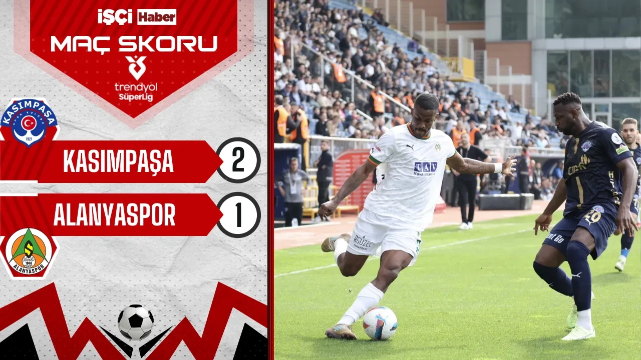 Kasımpaşa, sahasında Alanyaspor'u 2-1 mağlup etti! 4 maç sonra kazandı