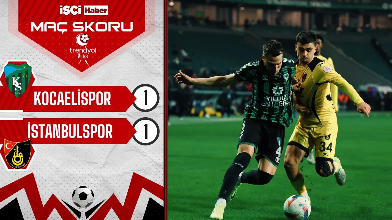 Kocaelispor, İstanbulspor engelini geçemedi! Son dakika golüne engel olamadı