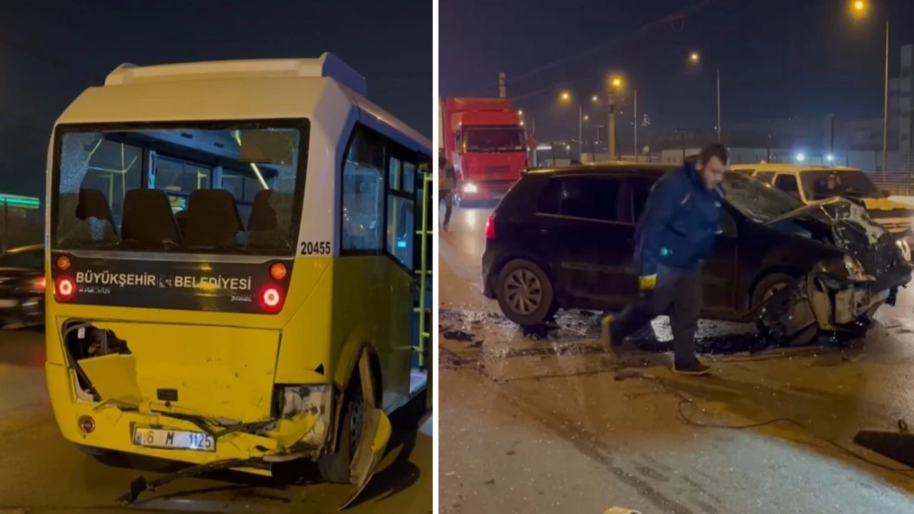 Bursa'da dehşet dolu kaza! Otomobil, minibüse çarptı: Çok sayıda yaralı