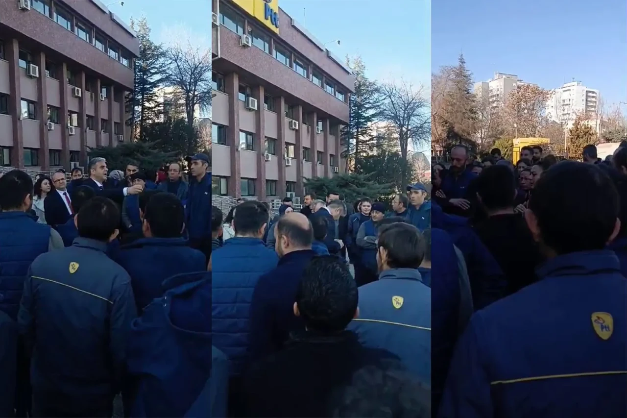 Ankara'da bine yakın PTT işçisi, düşük ücret ve haksızlıkları protesto ederek iş bıraktı