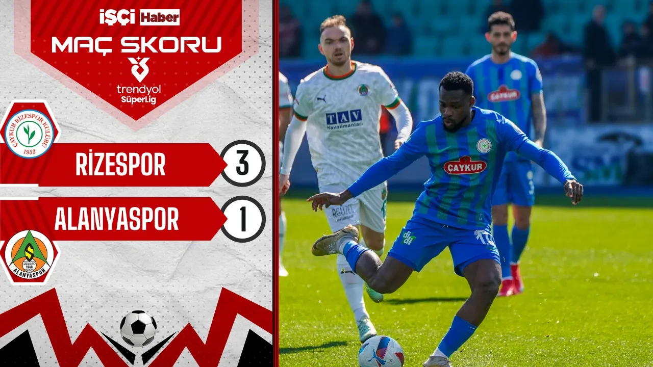 Rizespor, Alanyaspor karşısında 3 puanı 3 golle aldı