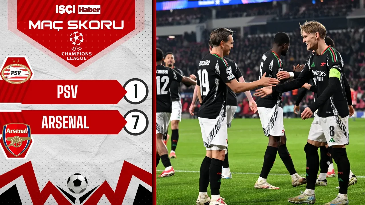 Arsenal, PSV deplasmanında gol oldu yağdı! Çeyrek finale göz kırptı