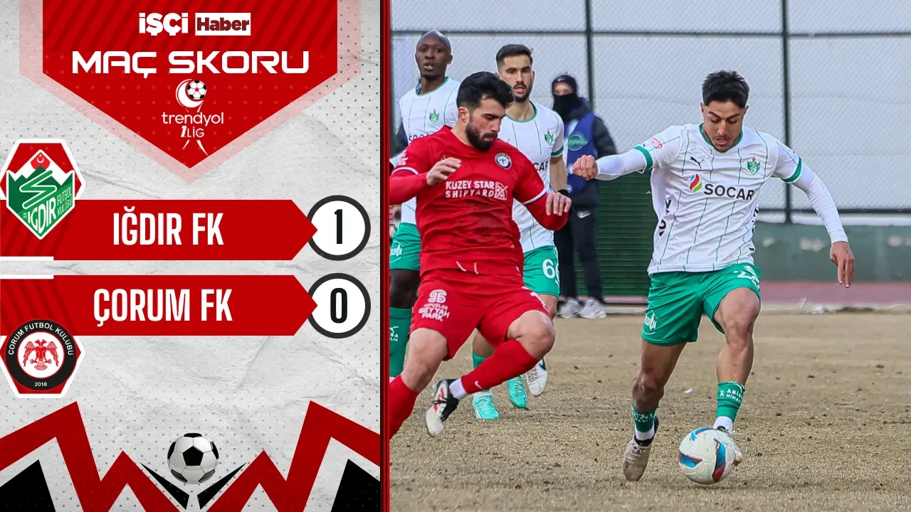 Iğdır FK, Çorum FK karşısında 3 puanı tek golle aldı