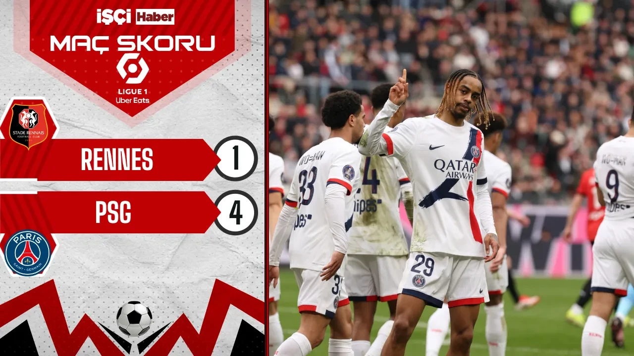 PSG, Rennes deplasmanında rahat kazandı! 3 puanı 4 golle aldı