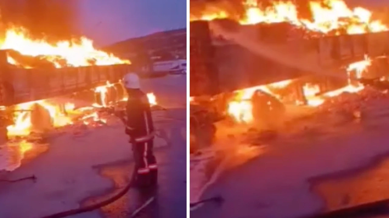 Mersin'de tır yangını! Alevler içinde kaldı