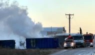 Tekirdağ'da konteyner üretim tesisi alev alev yandı!