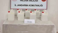 Yalova’da kargo ile yollanan 45 litre etil alkol ele geçirildi