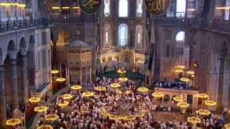 Ayasofya'da Haniye adına gıyabi cenaze namazı kılındı