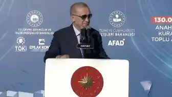 Cumhurbaşkanı Erdoğan, Hatay'da 130 bininci TOKİ konutunun anahtarını teslim etti