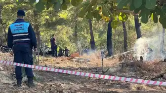 Alanya'da korkutan olay: Hava aracı ormanlık alana düştü