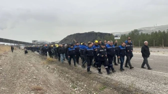 Çayırhan Maden Ocağı’nda özelleştirme karşıtı eylem: Madenciler Ankara’ya yürüdü