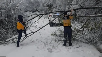 Ordu'da karda mahsur kalan 4 kişiyi arama kurtarma çalışmaları sürüyor