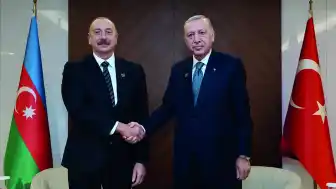 Cumhurbaşkanı Erdoğan, Azerbaycan Cumhurbaşkanı Aliyev ile bir arada!