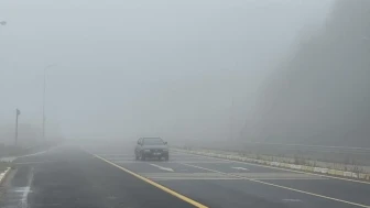 Bolu'da etkili olan sis, dron ile havadan görüntülendi