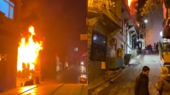 Beyoğlu ve Taksim alevlere teslim oldu! İki yerde cayır cayır yandı