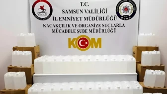 Samsun’da 1 ton kaçak etil alkol ele geçirildi: 2 kişi gözaltına alındı