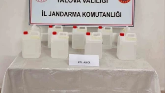 Yalova’da kargo ile yollanan 45 litre etil alkol ele geçirildi