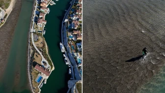 Didim ve Çeşme'de şaşırtan manzara: Deniz 300 metre çekildi