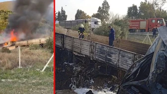 Hatay'da tır, barakaya girip yandı! 1 ölü, 1 yaralı