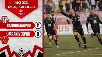 Bandırmaspor, sahasında Ümraniyespor'u 2-0 mağlup etti