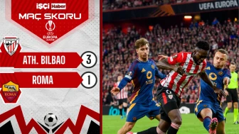 Athletic Bilbao, Roma'yı 3-1 mağlup ederek çeyrek finale yükseldi