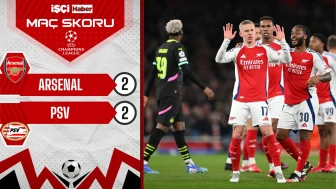 Arsenal, PSV ile 2-2 berabere kaldı! Çeyrek finale yükseldi