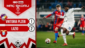 9 kişi kalan Lazio, Viktoria Plzen deplasmanında 2-1 kazandı