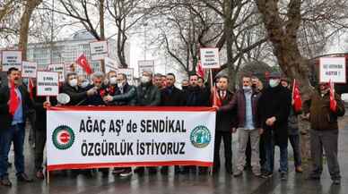 Öz Orman-İş İBB önünde protesto düzenledi