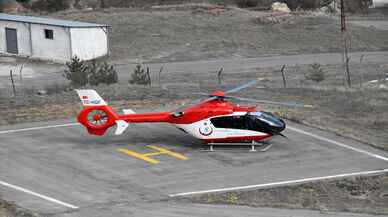 Ambulans helikopter Trabzon'daki entübe hasta için havalandı