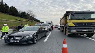 İstanbul'da zincirleme trafik kazası TEM otoyolunda yoğunluğa neden oldu